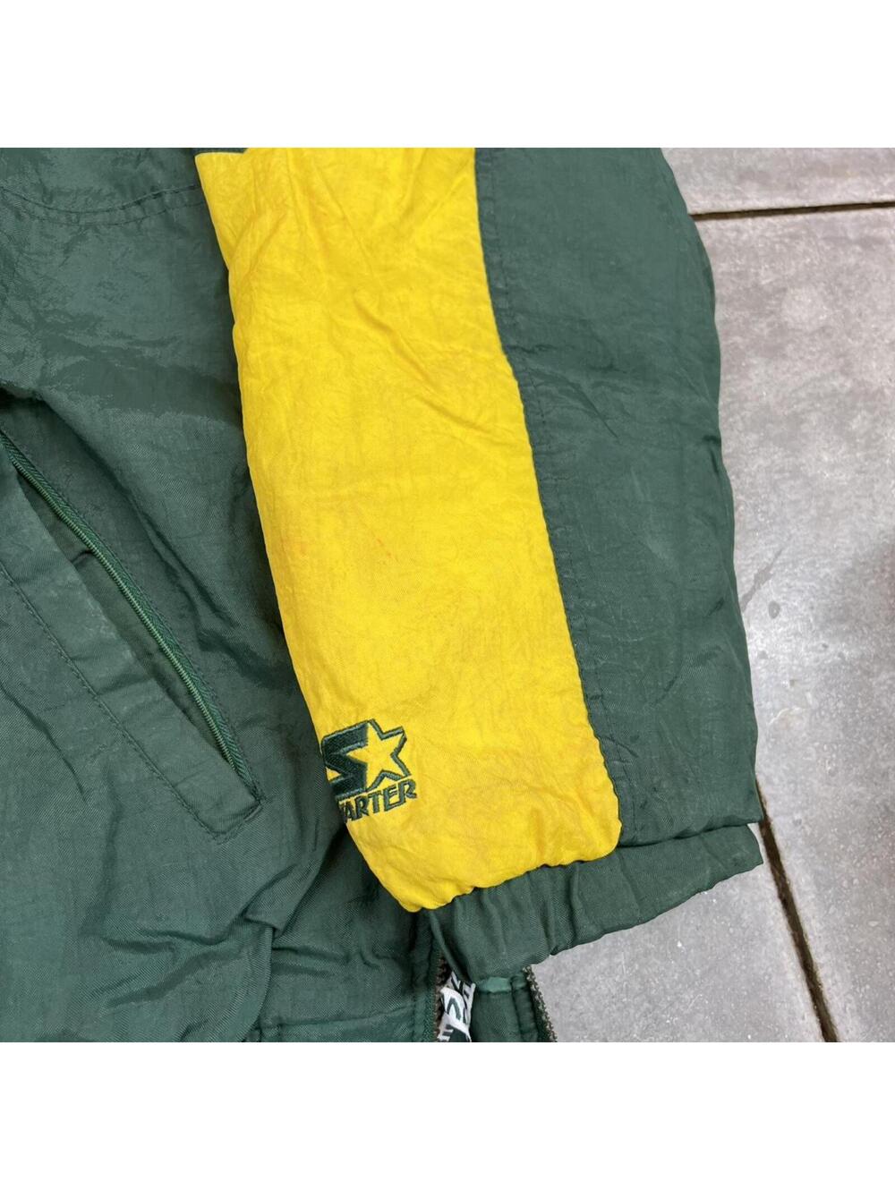 vintage green bay packers starter quarter zip puffer jacket size large - Picture 4 of 7